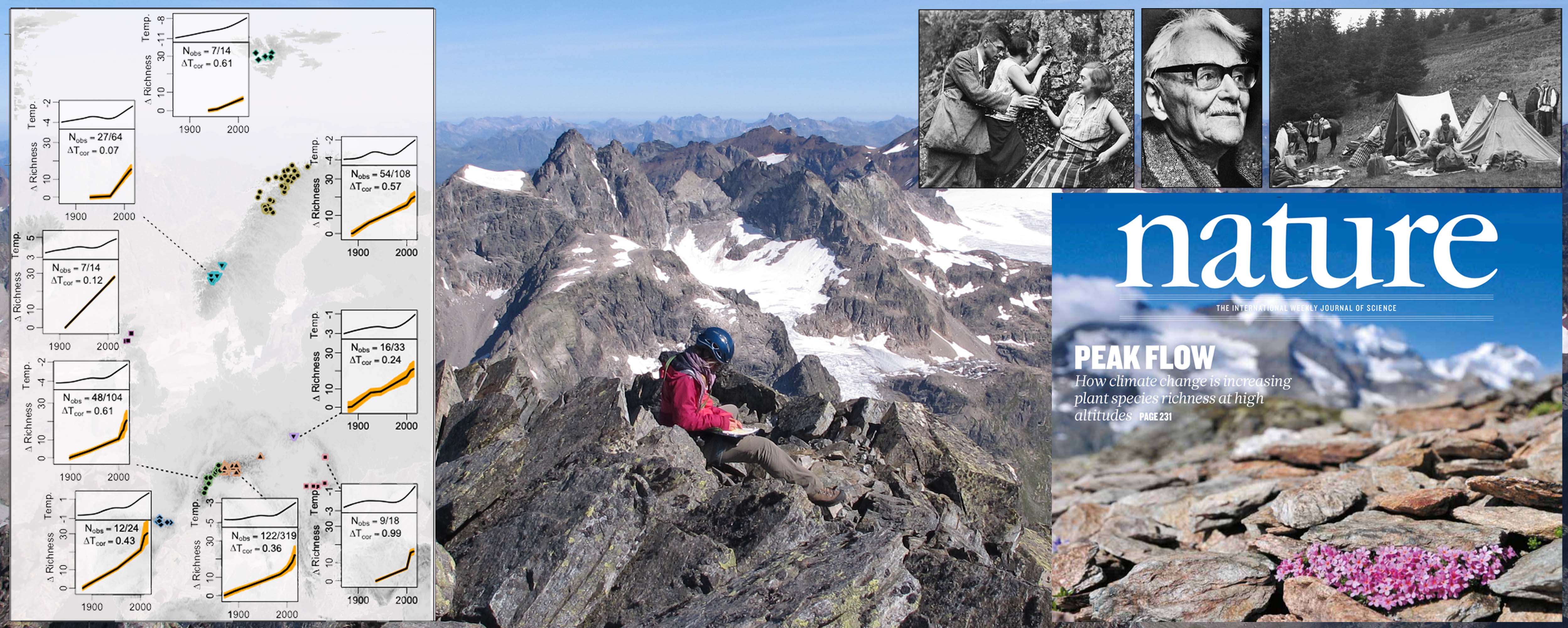 Accelerated increase in plant species richness on mountain summits is linked to warming